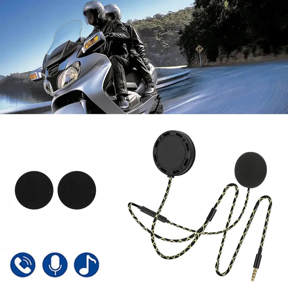1 pz altoparlanti per cuffie per casco da motociclista per cuffie per casco con interfaccia audio da 3,5 mm
