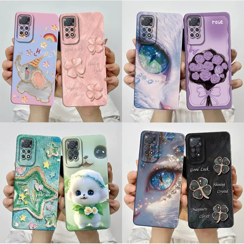 Per Xiaomi Redmi Note 11 Pro 4G 5G Custodia Pretty Flowers Custodia morbida in silicone per telefono Redmi Note 11E Pro 11Pro Custodia Cover 6.67"