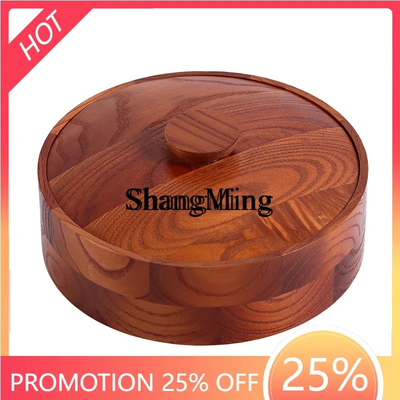 ZYY nuovo cinese in legno massello frutta secca soggiorno domestico luce di lusso con coperchio semi di melone snack scatola di caramelle