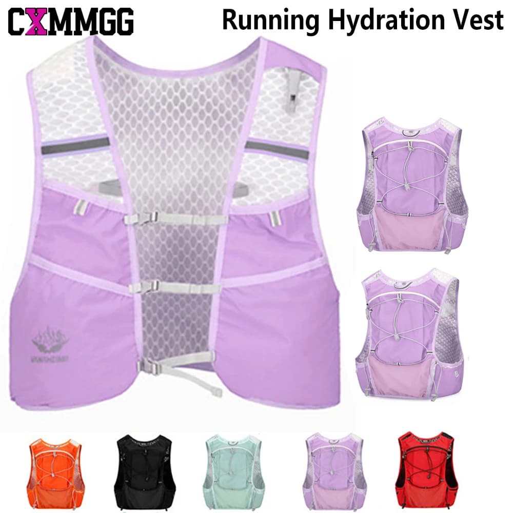 CXMMGG 1PCS Running Hydration Vest Backpack for Hiking Cycling Marathon Lightweight Water Chest Pack With Phone Storage Pocket