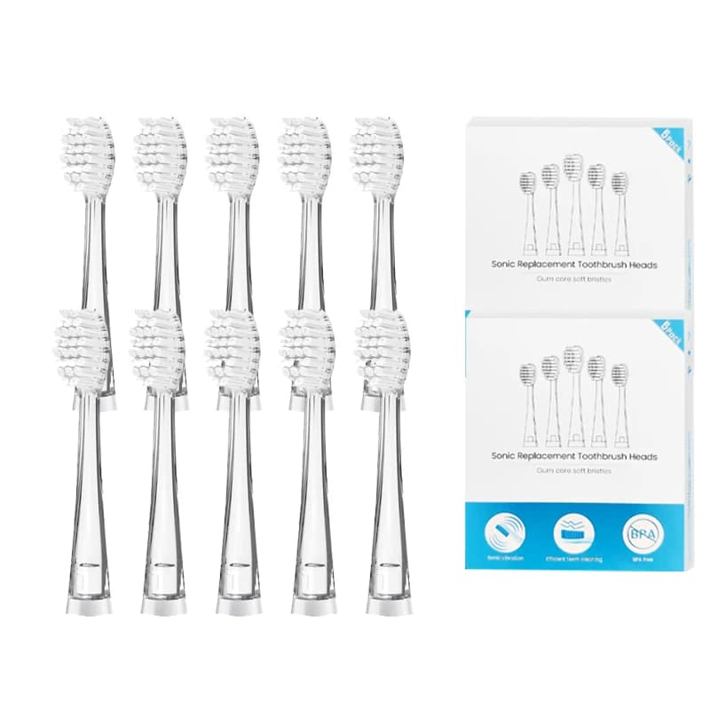 10PCS Testine di ricambio per spazzolino da denti per bambini Testine sostituibili a setole morbide per spazzolino elettrico Seago SG977/EK6/EK7/SG513
