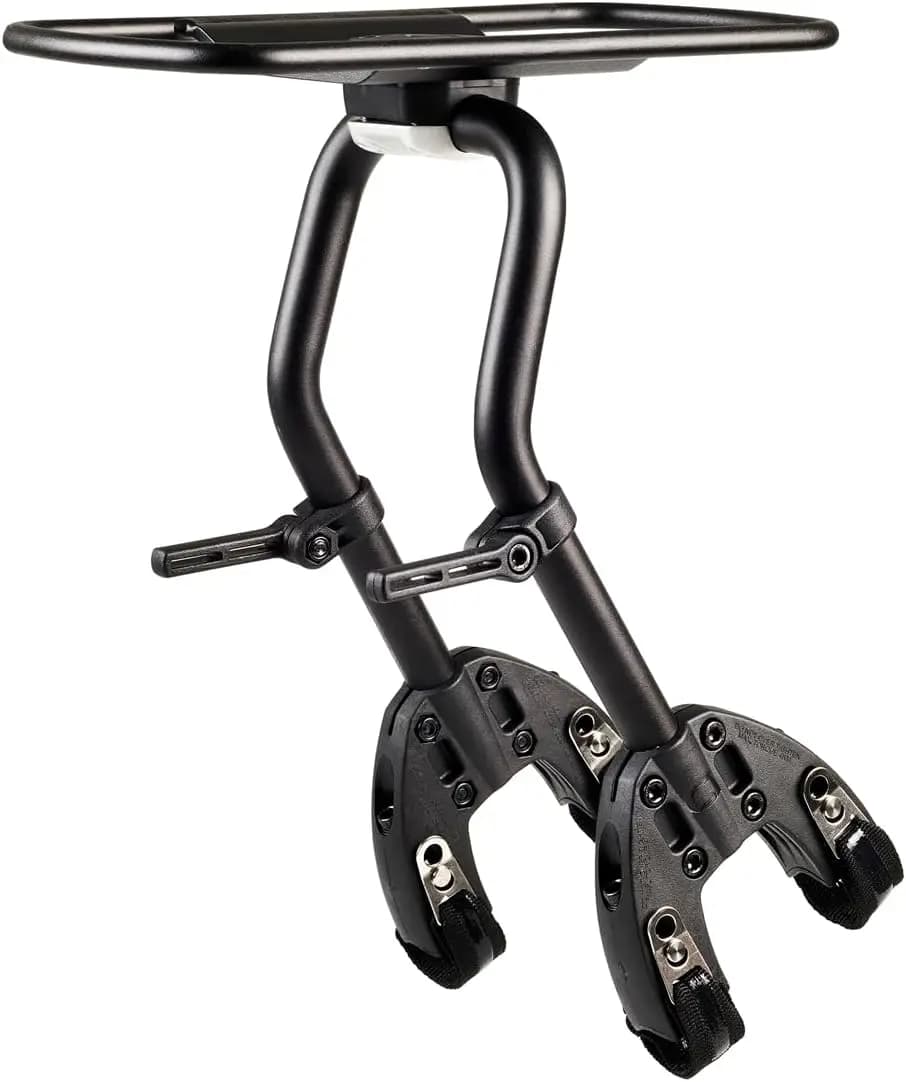 Rear Bicycle Pannier Rack Heavy Duty Mountain Bike Cargo Carrier Fits Electric Gravel Bikes Easy Installation Universal Luggage Holder Black