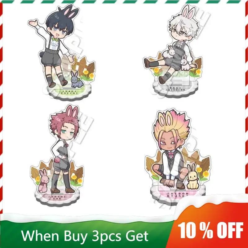 Accessori Anime, Statuetta di Rabbit Ryusei Shido, Supporto in Acrilico, Figurina di Rin Itoshi, Ciondolo in Acrilico, Decorazione Hyoma Chigiri