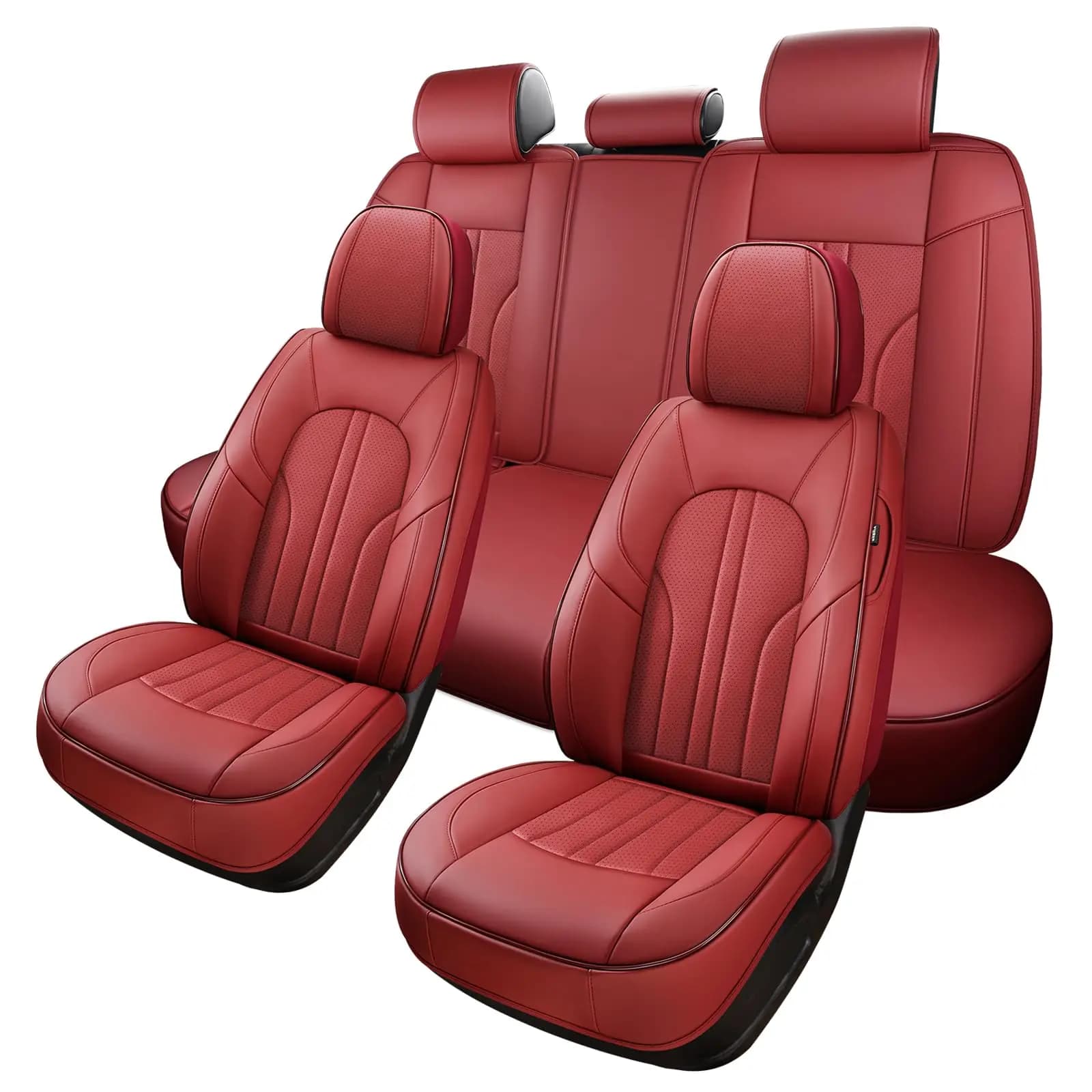Complete Set of Car Seat Covers in Breathable Leather, Waterproof Front and Rear with Poggiatesta for the most part of the Berlin, SUV and Truck