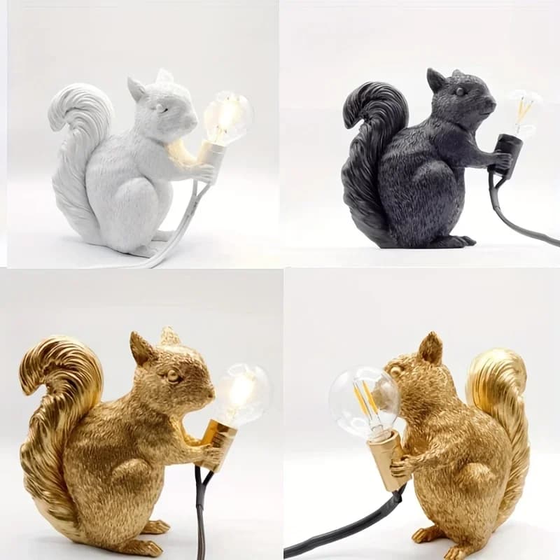 Modern Led Table Mini Cute Squirrel Night Lamp Bedroom Living Room Home Decoration Table Lamp Gift Table Lamp Light Fixture
