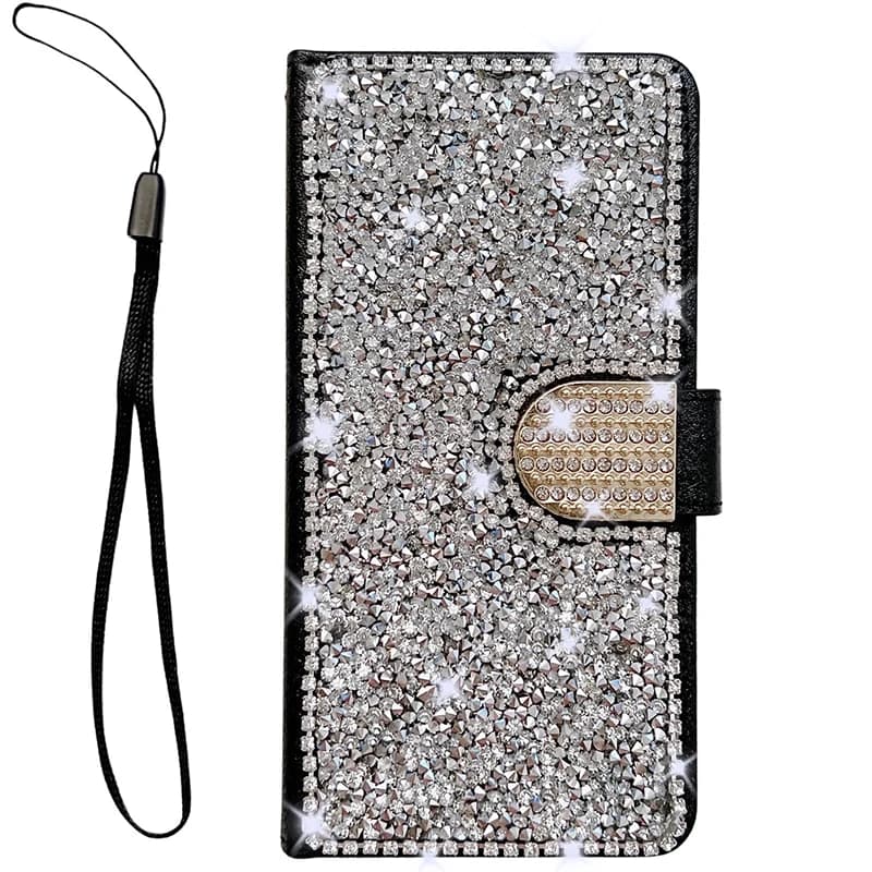 Glitter Wallet Flip Luxury Case For iPhone 17 ProMax Air 16 E 15 14 Plus 13 Pro Max 12 MINI 11 XSMax Leather Cover