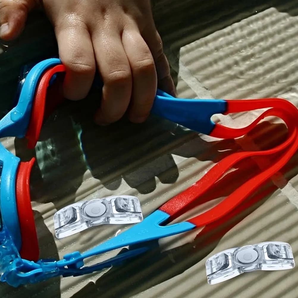 Clip di ricambio per occhiali da nuoto, 4 pezzi, connettore universale per cinturino per occhiali da nuoto, leggero e portatile per l'allenamento quotidiano
