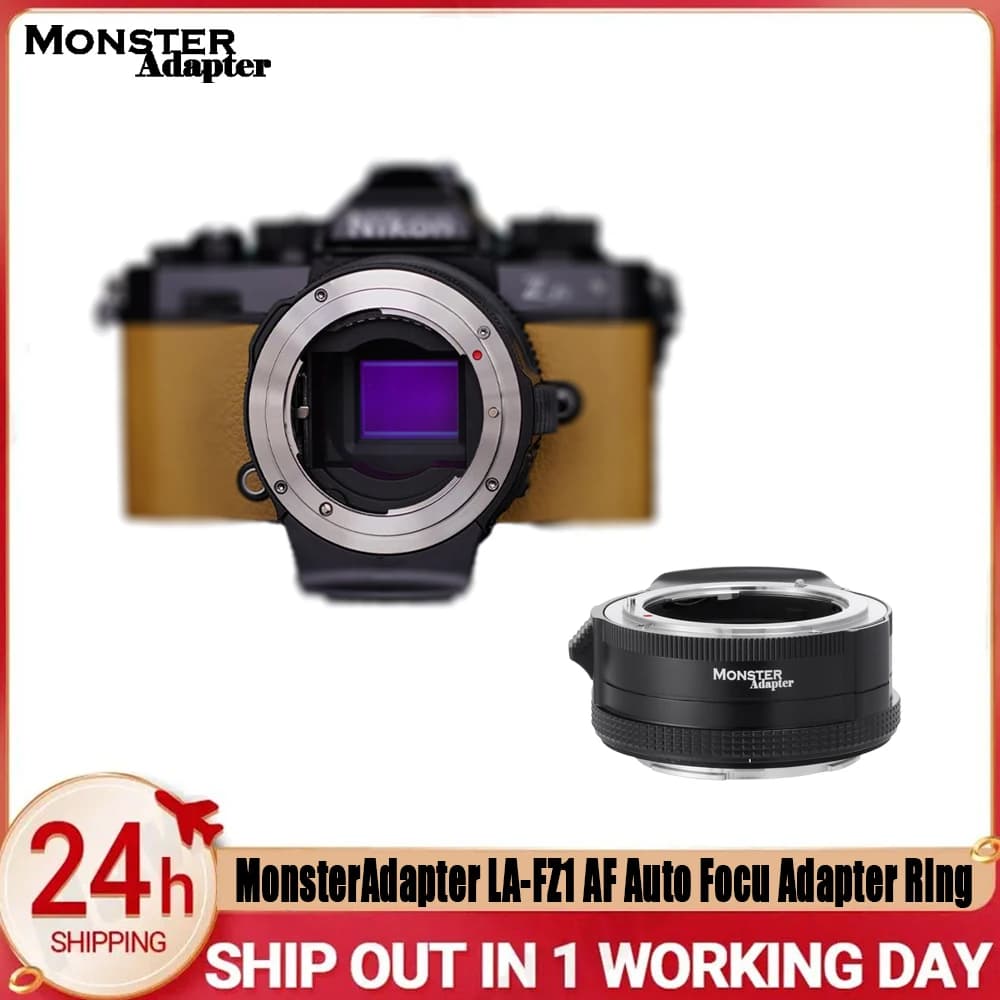 MonsterAdapter LA-FZ1 AF Auto Focu Adapter Ring for Nikon F Lens to Nikon Z Cameras Z6 Z8 Z9 Z6III ZF ZFC