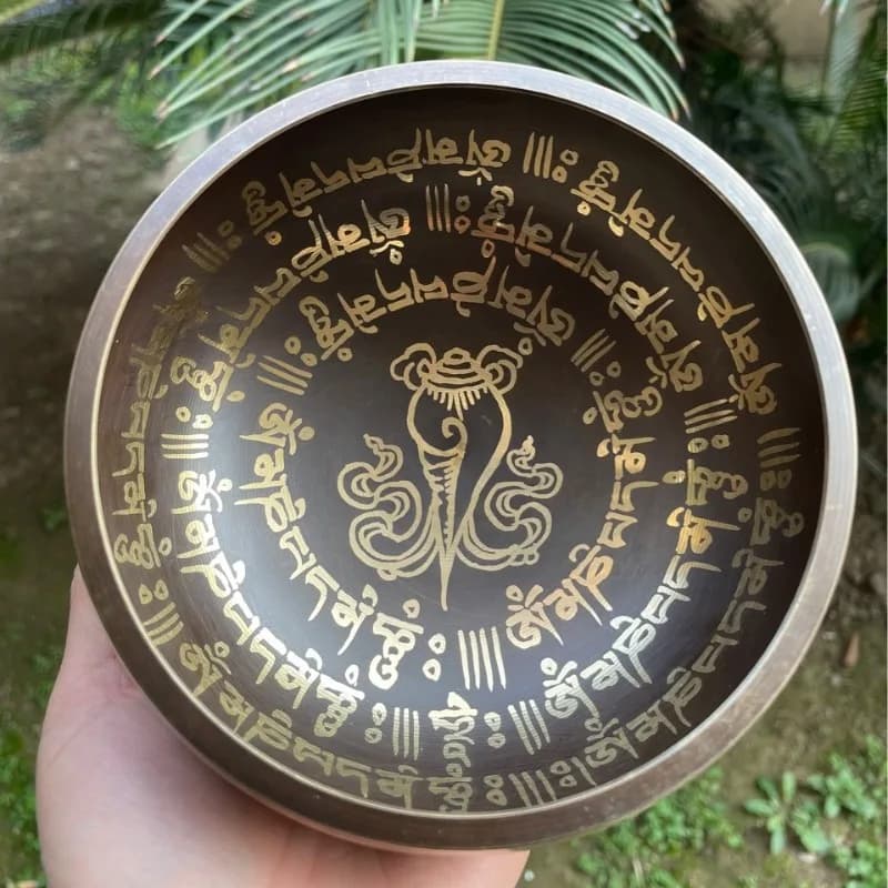 Copper Singing Bowl Tibetan Meditation Buddhist Sound Bowl Handmade Sanskrit Healing Bowls Yoga Stress Relief Nepal Music Bowls