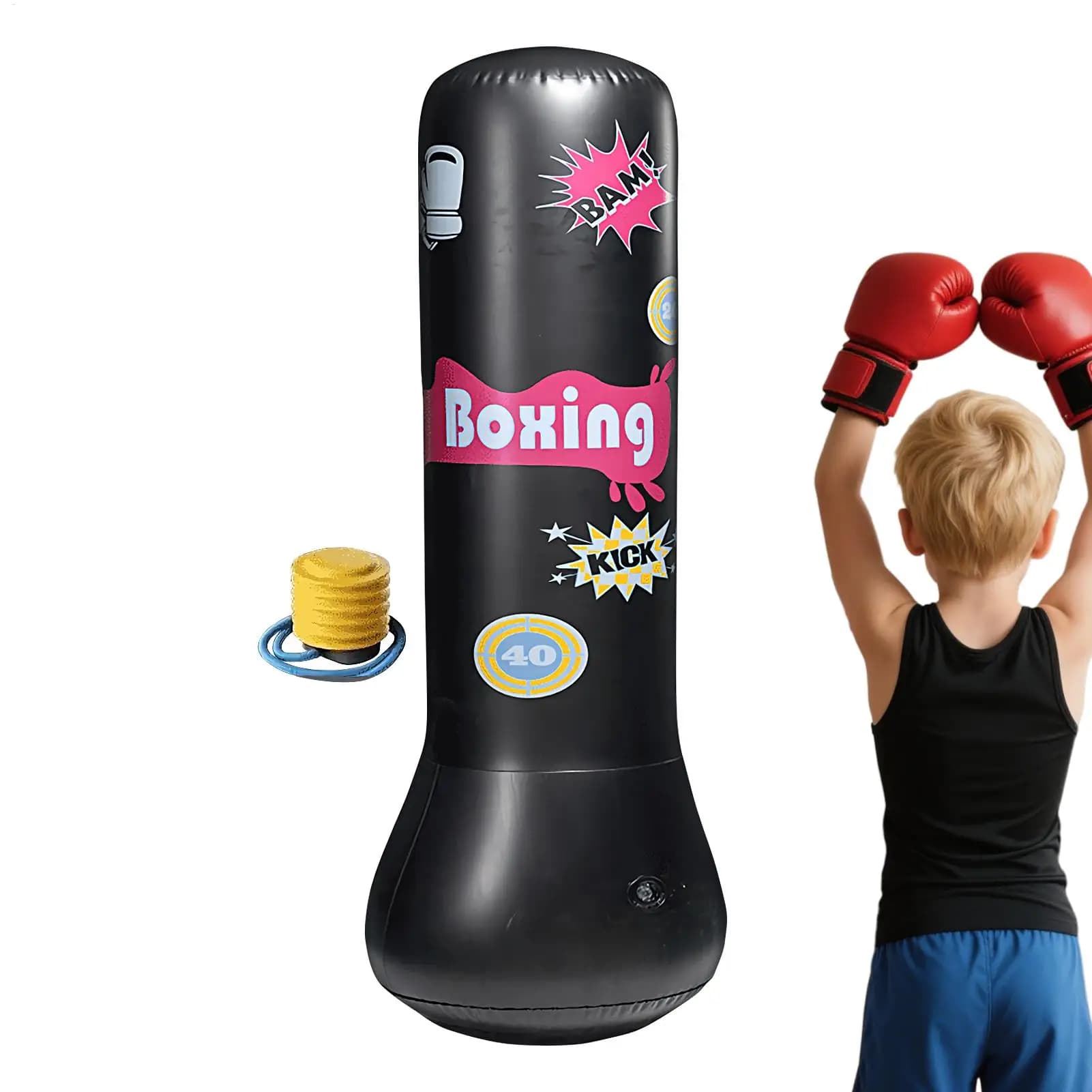 Kids Inflatable Boxing Bag Inflatable Boxing Bag Inflatable Boxing Bag for Kids Bouncy For Fitness Gym Training
