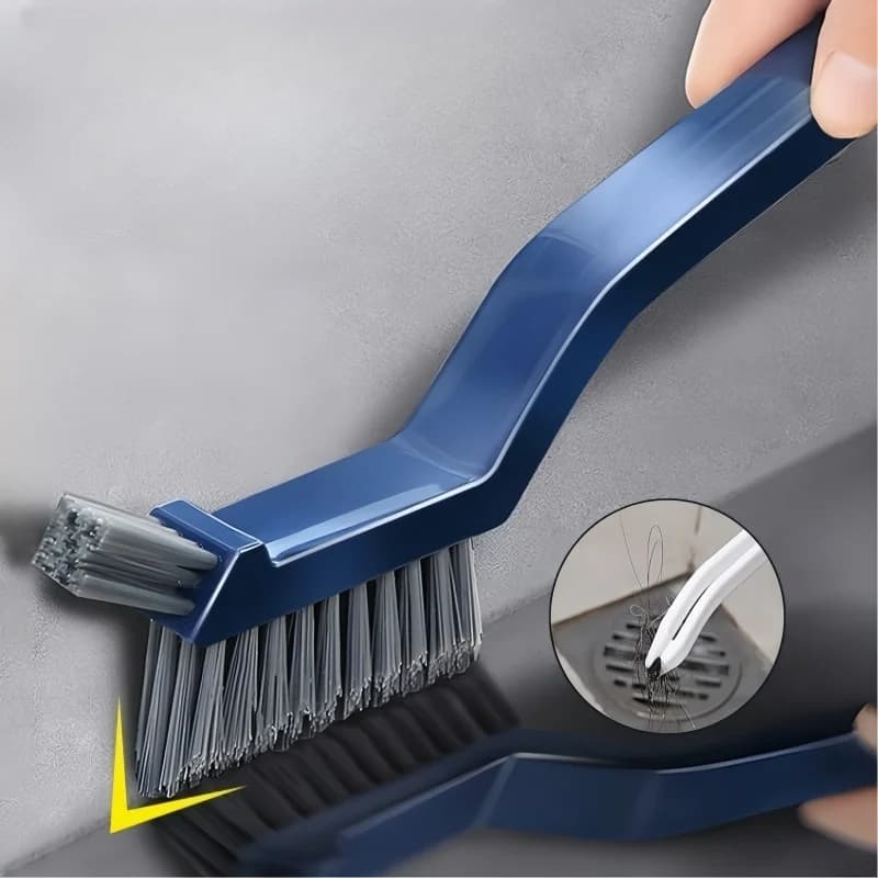 Gap Cleaning Brush Three In One Hard Bristle Narrow Crevice Floor Wall Corner Scrubber For Bathroom Toilet Household Use