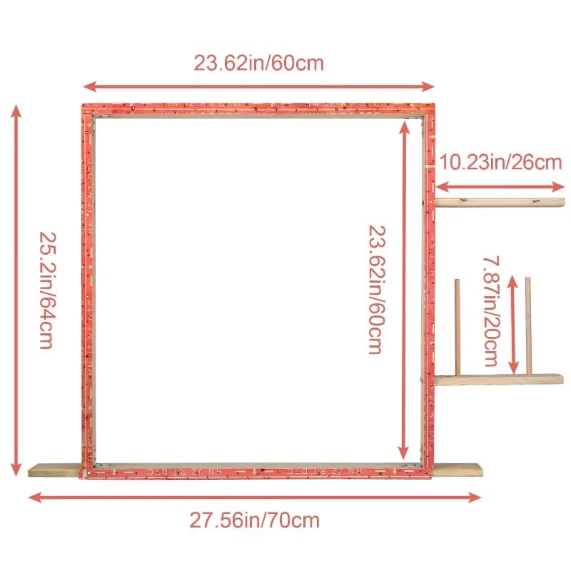 90/80/70/60/50cm Tufting Frame for Rug Making Tufting Gun Rug Making Supplies Punch Needle Frame Canvas Frame Kit Quilting Fram