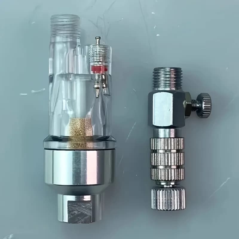 Airbrush Oil-Water Separation Filter & Quick Connect Adapter 2Pcs Set airflow adjustable with convenient interface airbrush tool