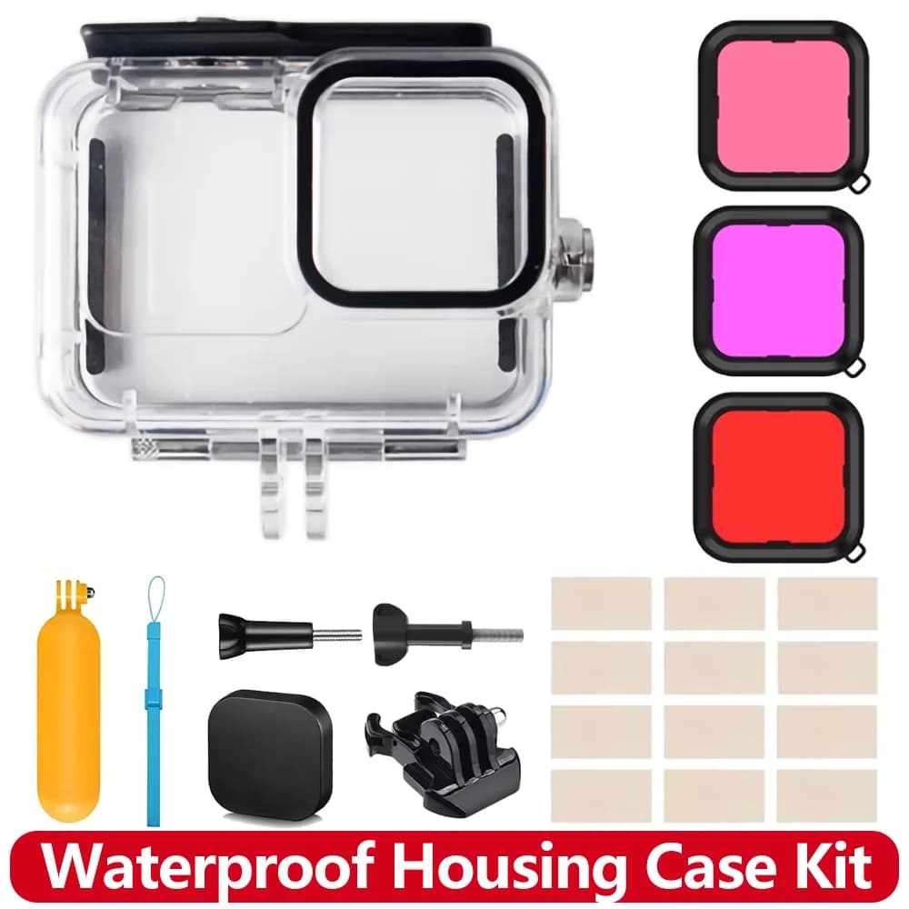 Hero 13/12/11/10/9 Waterproof Housing Protective cover for diving GoPro Hero 13 12 11 10 9 Accessories for action camera black
