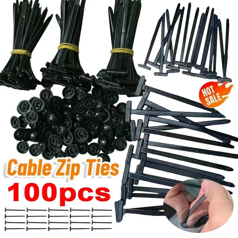 100-1000 pezzi autobloccanti fascette universali in nylon fascette resistenti con perno e bottone cinghia di fissaggio per riparazione quotidiana auto