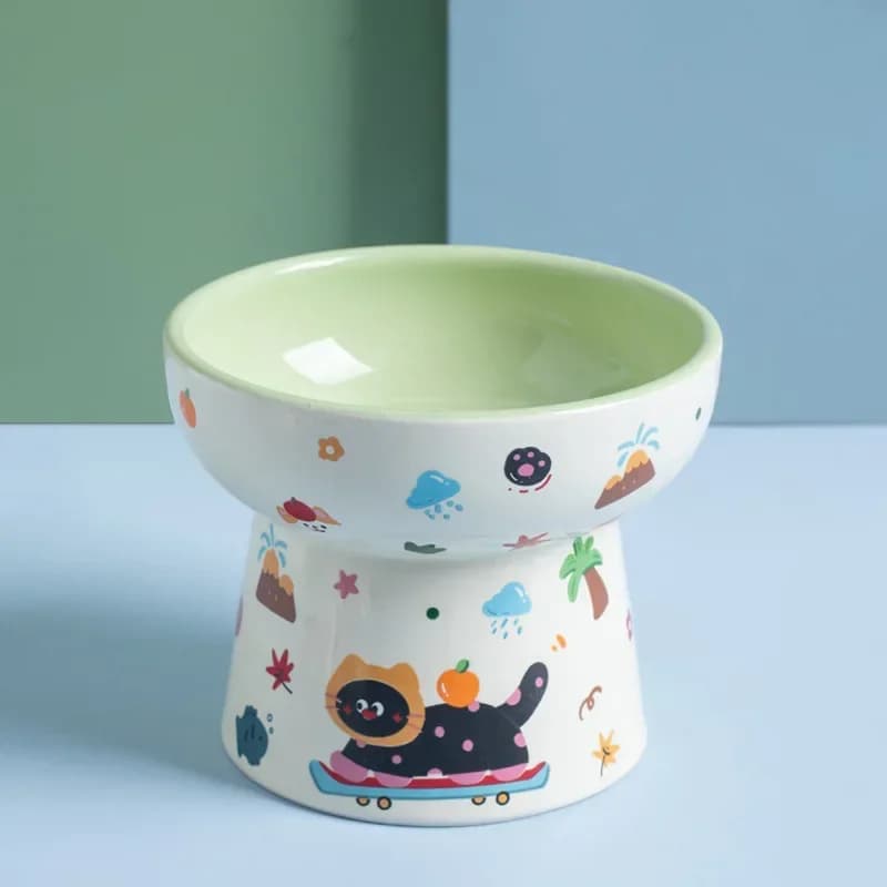 Ciotola creativa per animali domestici Ciotola in ceramica simpatico cartone animato Ciotole per acqua per cibo per cani e gatti