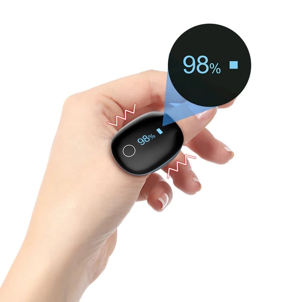 O2ring Pulse Oximeter Blood Oxygen Saturation Monitor with Free App Spo2 Ring Cleanser for Sleep