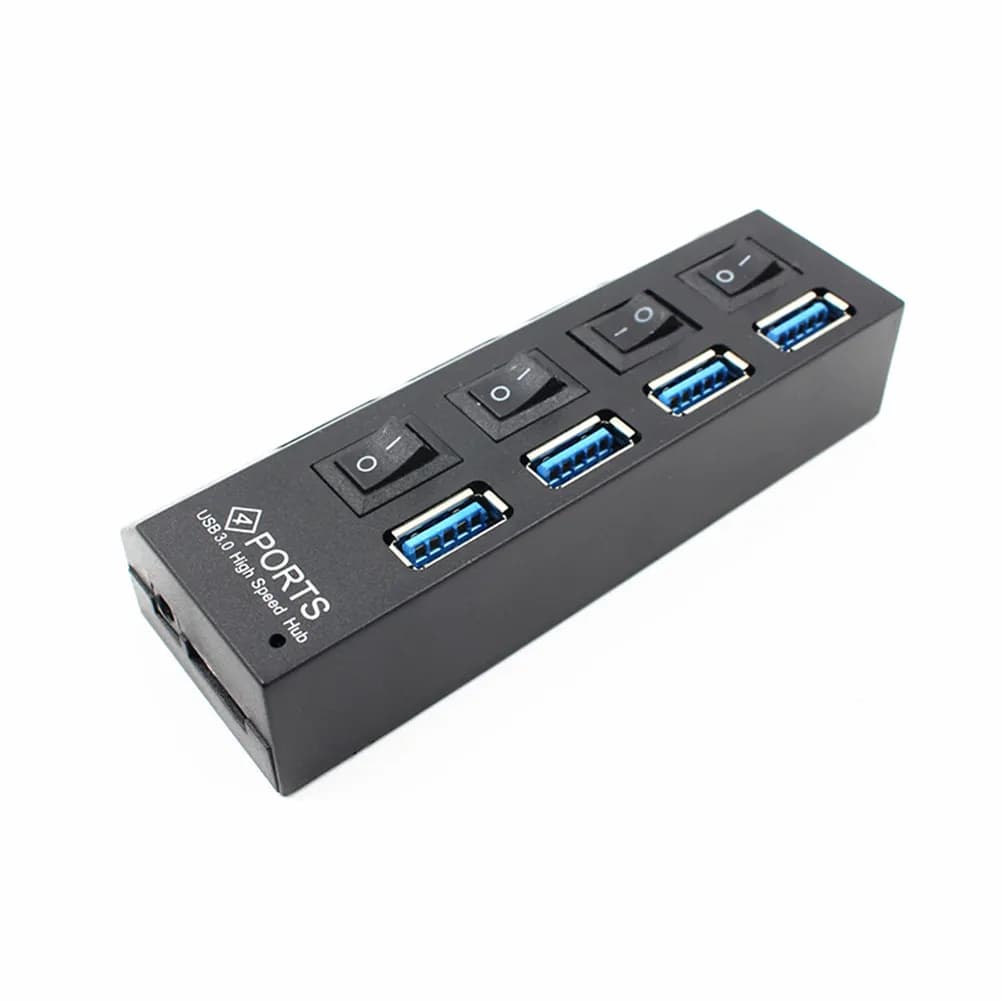 Hub USB 3.0 to 4 Doors, Super Fast Data Transfer 5Gbps, Splitter with Power Control for Door and State LED Display