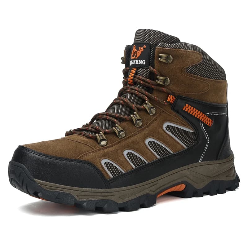Grandi 49 Stivaletti da esterno da uomo antiscivolo moda stringate arrampicata in pelle calzature da trekking invernali scarpe da trekking per il tempo libero alte