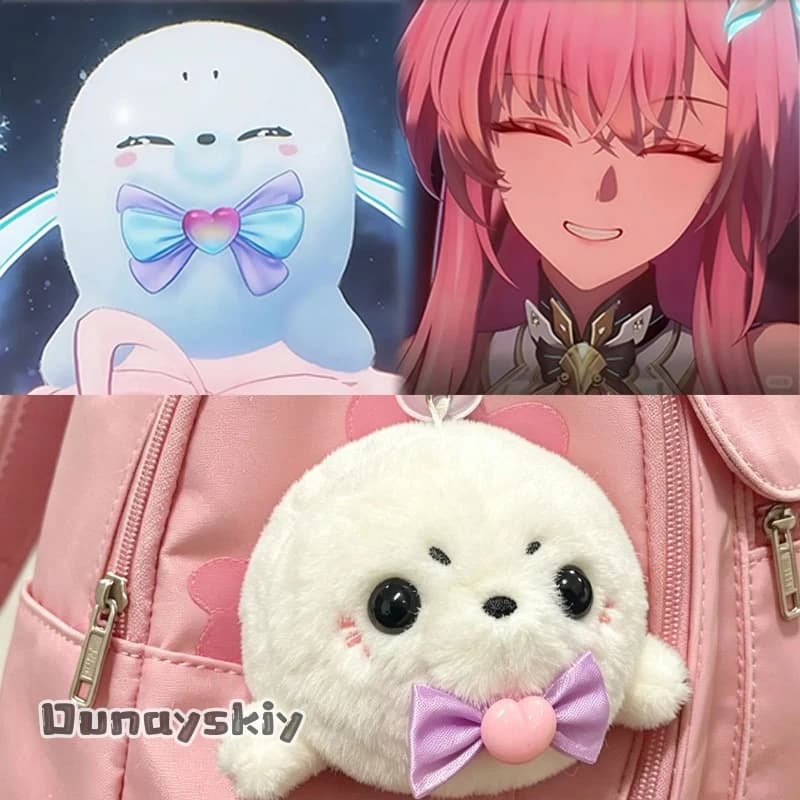 Peluche di Aemeath da Wuthering Waves, 10 cm, con cappuccio, KAWAII, ciondolo decorativo, portachiavi, regalo, accessori per giochi di ruolo, Halloween