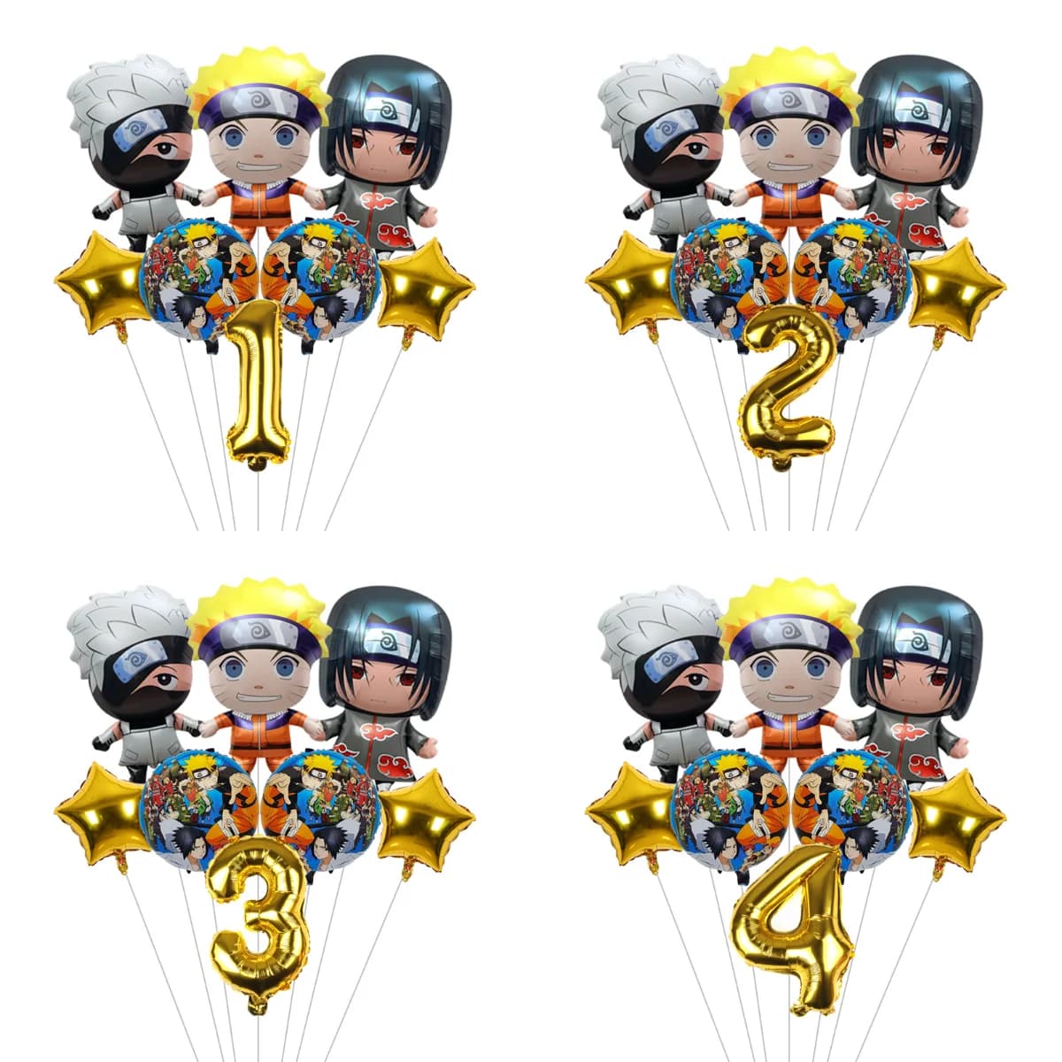 Palloncini Decorativi per Feste di Compleanno Naruto, Decorazioni per Baby Shower, Palloncini con Personaggi Anime Kakashi