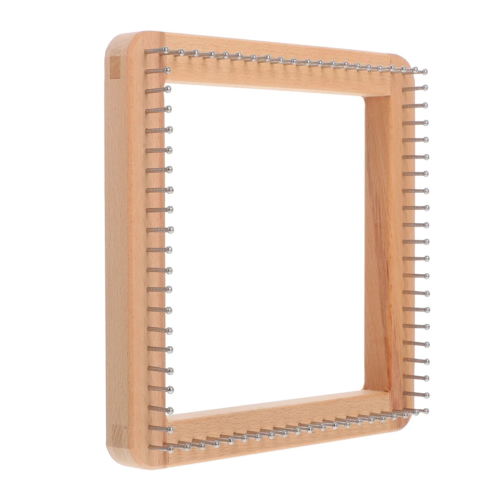 Wooden Knitting Loom Square Weaving Board DIY Mini Knitting Board for Hats Scarves Shawls Crafting Tool Suitable Beginners