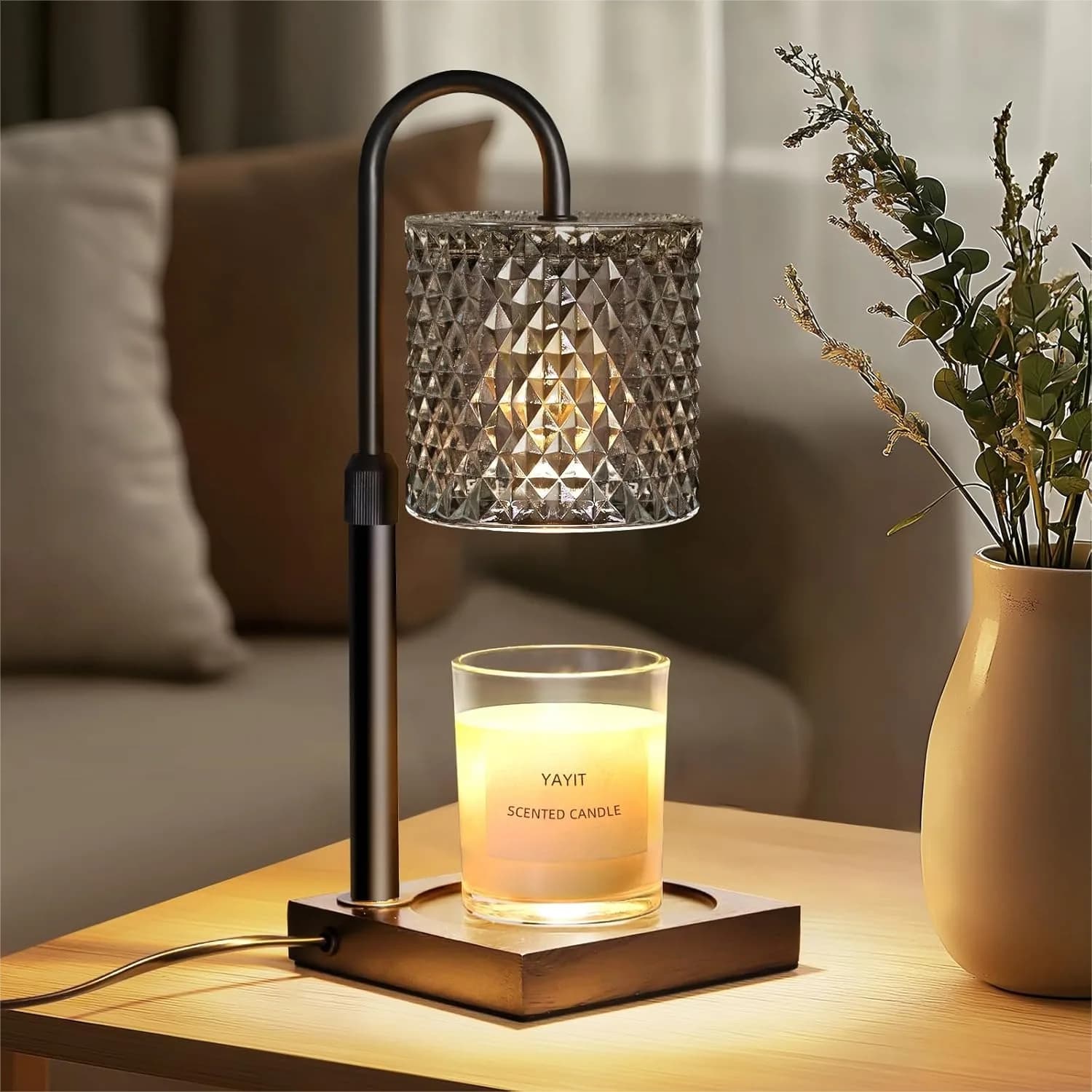 Lampada Scaldacandele con Timer e Dimmer, Altezza Regolabile per Candele in Barattolo, Decorazione per la Casa, Regalo di Compleanno per Donne