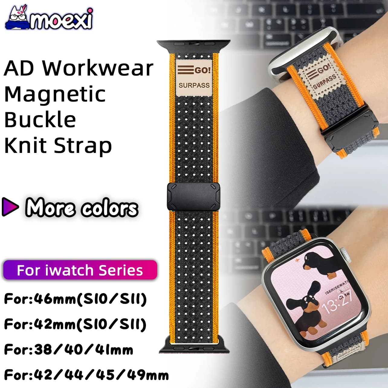 Per Hello Watch 4 plus AD Workwear cinturino in maglia con fibbia magnetica H14 S28 Ultra Smart Watch H12pro S11 DW99 FK88 Z08 cinturini per bracciale
