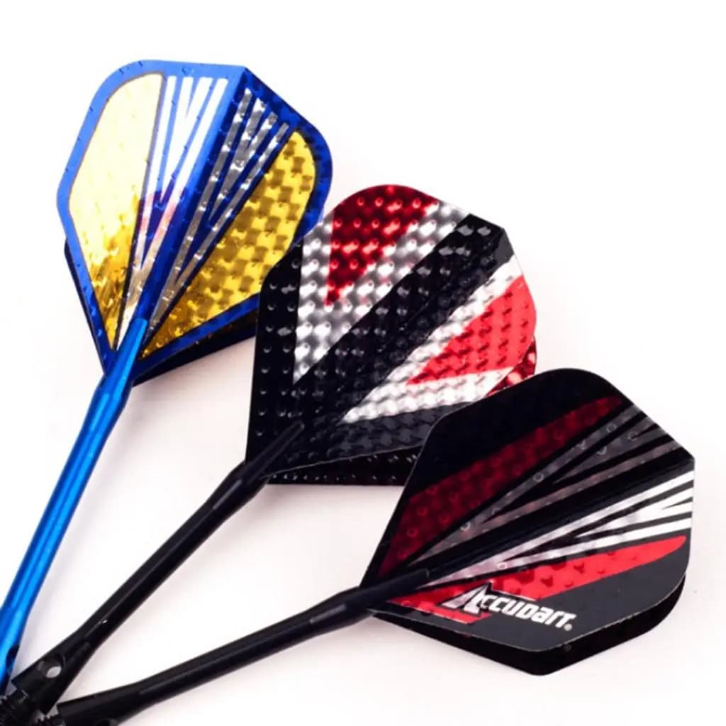 Dart Tail Fin Geometric Design Flights Durable Plastic Darts Accessory for Soft Tip Target Darts Board
