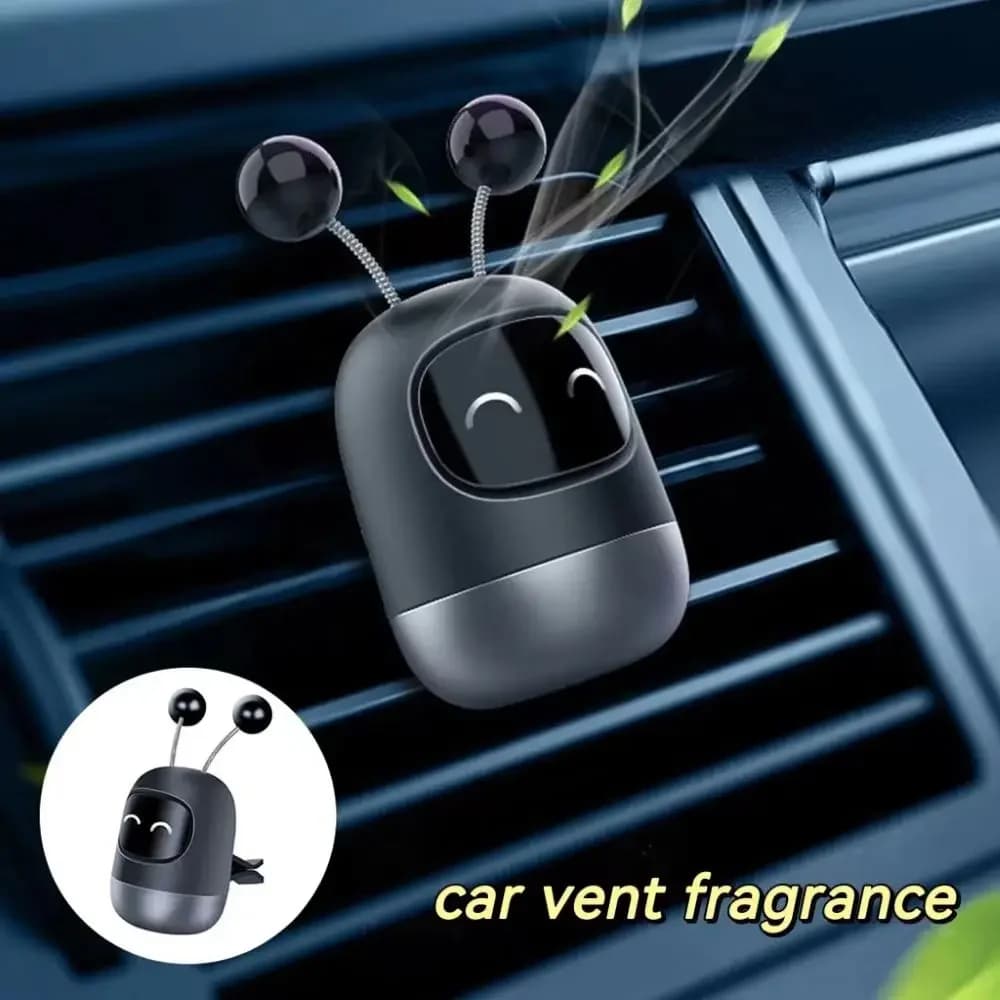 Nice car robot, air exit scent, cartoon, oscillating air purifier, interior decoration - Oscillating arm design