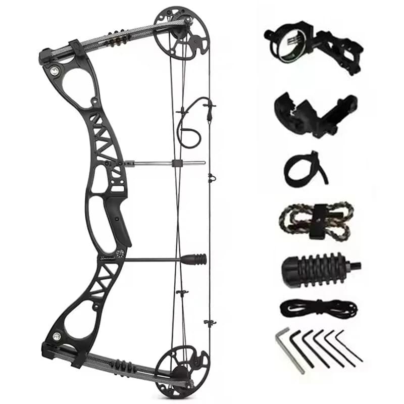 M126 Nuovo set di arco composto per tiro con l'arco per caccia e tiro 0-75 libbre Arco composto con bersaglio regolabile Caccia Sport all'aria aperta