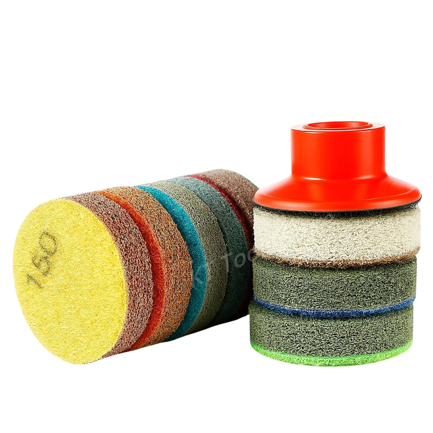 8 pcs 2 inch 50mm sponge polishing pads diamond sponge discs for granite quartz polishing with support bearing