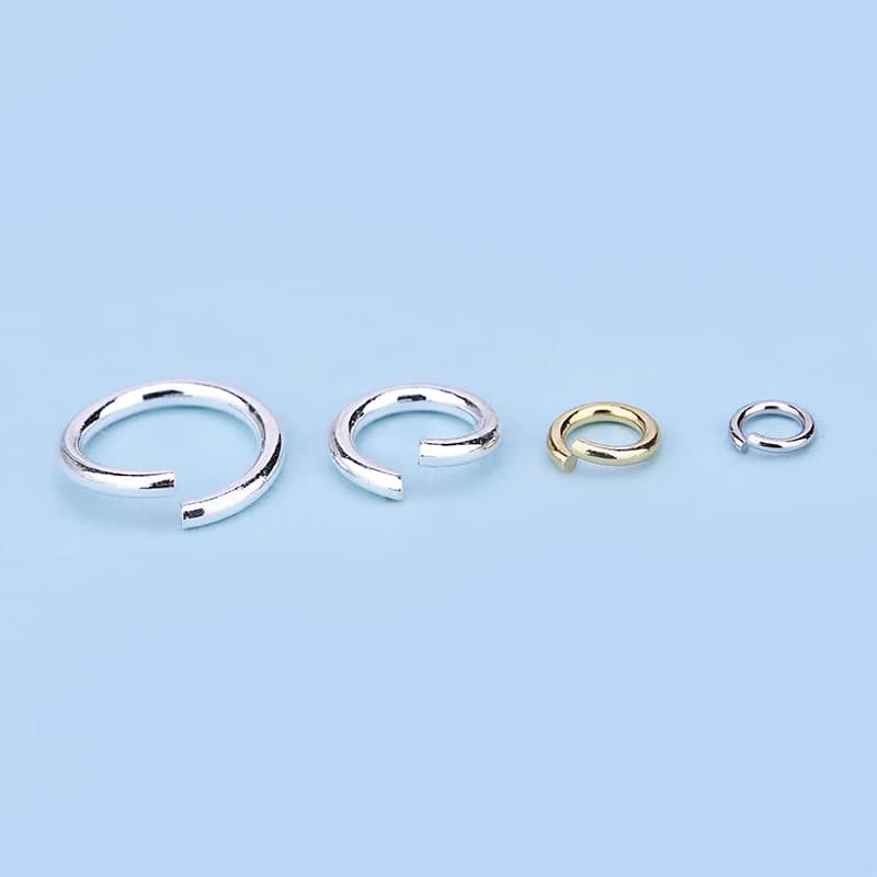 S925 anello rotto in argento Sterling anello chiuso bracciale collana ciondolo anello di connessione fatto a mano fai da te perline materiali