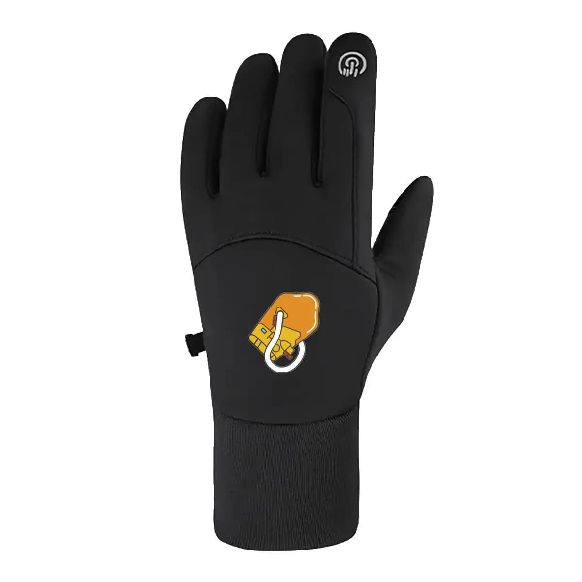 L'inverno da uomo con grafica meccanica Hand Art mantiene caldo l'inverno mantiene il tocco dei guanti da ciclismo