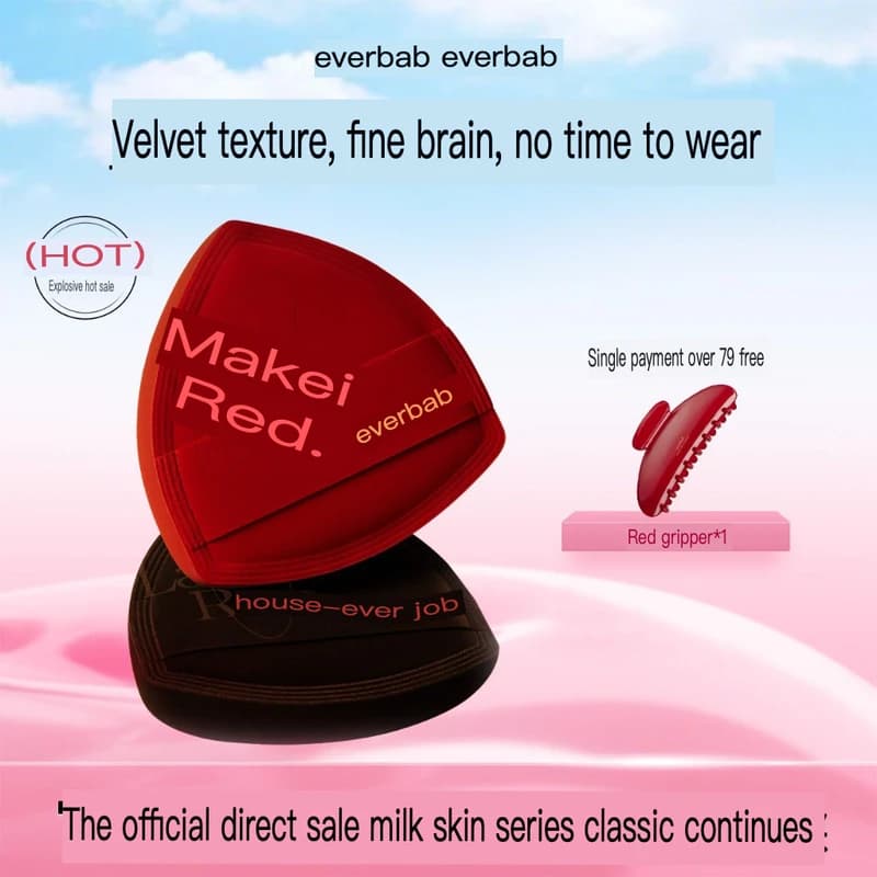 Aibela Milk Skin Cushion Powder Puff, Special Makeup Powder Puff For Foundation Liquid, Velvet Style Misty Rose Powder Puff