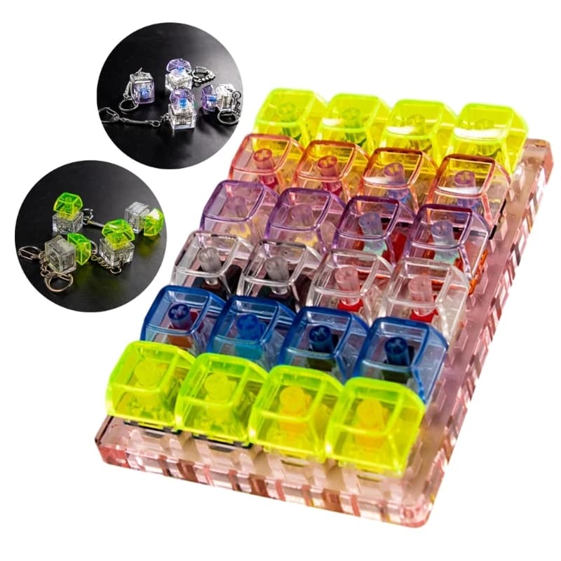 Set di copritasti vuoti ad alta trasparenza da 10 pezzi di altezza XDA per copritasti retroilluminati con Keycap per tastiera meccanica colorati