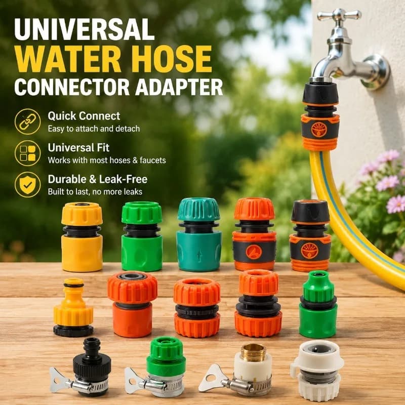 Adattatore Universale per Tubo dell'Acqua, Connettore Rapido per Rubinetto, per Tubo da Giardino, Lavatrice, Accessori per Pistola ad Acqua