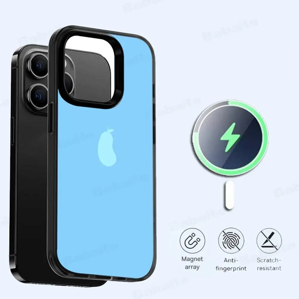 Cover per iPhone con Logo Icarly Pear per Magsafe, Compatibile con iPhone 17 16 Pro Max 15 14 Plus 13 12 11, Custodia per Ricarica Wireless