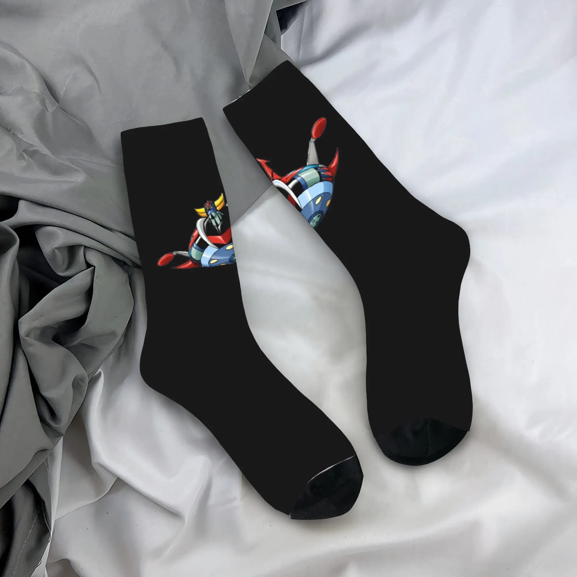 Custom socks UFO Robot Grendizer Goldrake for men and women, fun and original socks in anime style and manga.