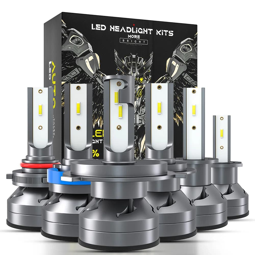 LED bulbs H7 H3 H4 H10 9005 9006 for Car Lights 6500K COB Auto Lights 10000LM 50W 12V Turbo Super Luminous Fans Guide light bulbs