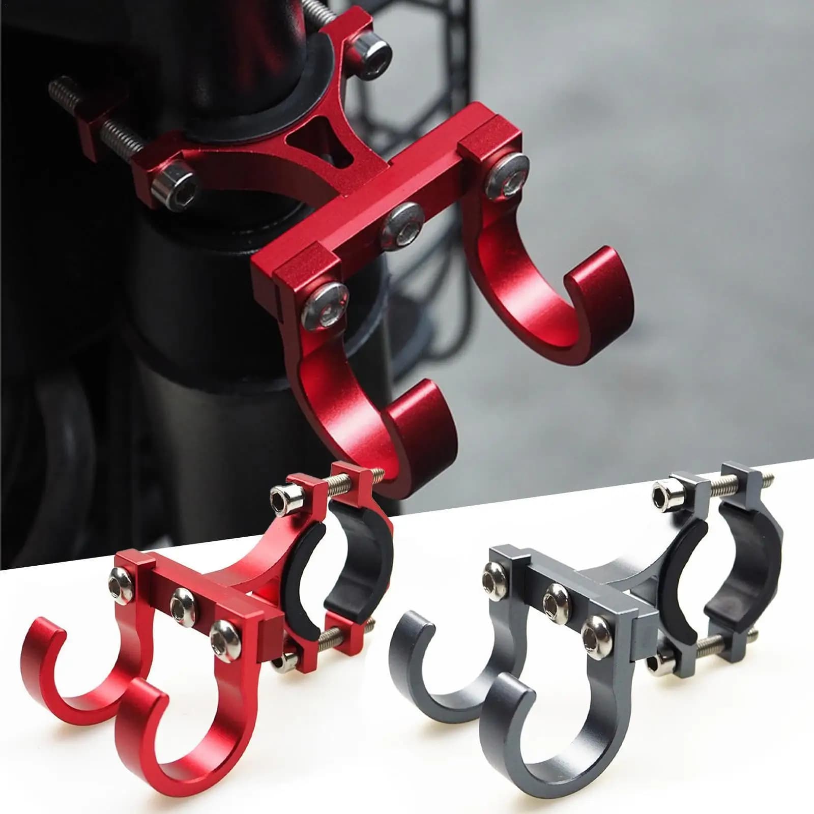 Electric Scooter Hooks Simple Bike Shelf Tube Storage Hanger Hooks With Buckle Hooks Ebikes Double Metal Laptop Holder Co X9K6