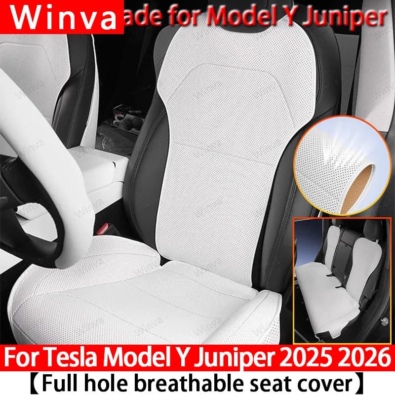 Coprisedile per Nuova Tesla Model Y Juniper 2025 2026, Cuscino e Schienale Completi per Sedile, Accessori Interni Auto
