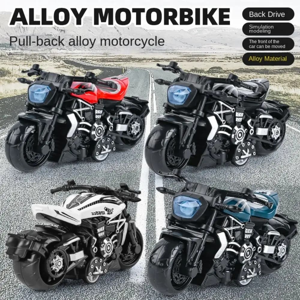 Tirare indietro auto tirare indietro modello di moto in lega mini simulazione locomotiva modello locomotiva simulazione moto action figure