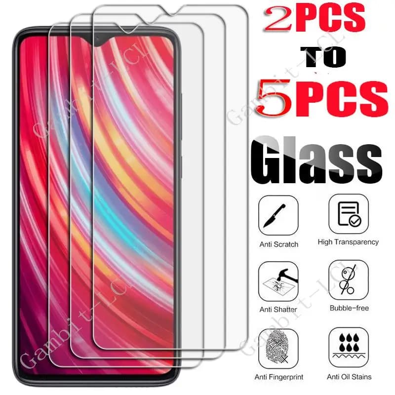 2 pz-5 pz vetro temperato per Xiaomi Redmi 8 8A 9 9A 9C 9T protezione dello schermo Redmi Note 8 9 Pro Max 8T 9T 9S pellicola protettiva in vetro