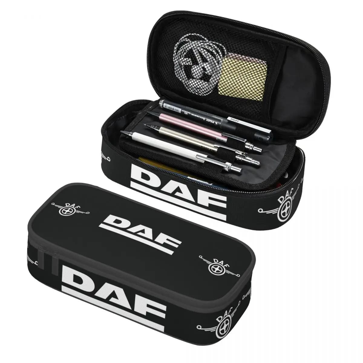 Astuccio portapenne con logo Daf Truck Classic Car, portaoggetti per articoli di cancelleria, scatola portapenne di grandi dimensioni, borsa per matite per bambini