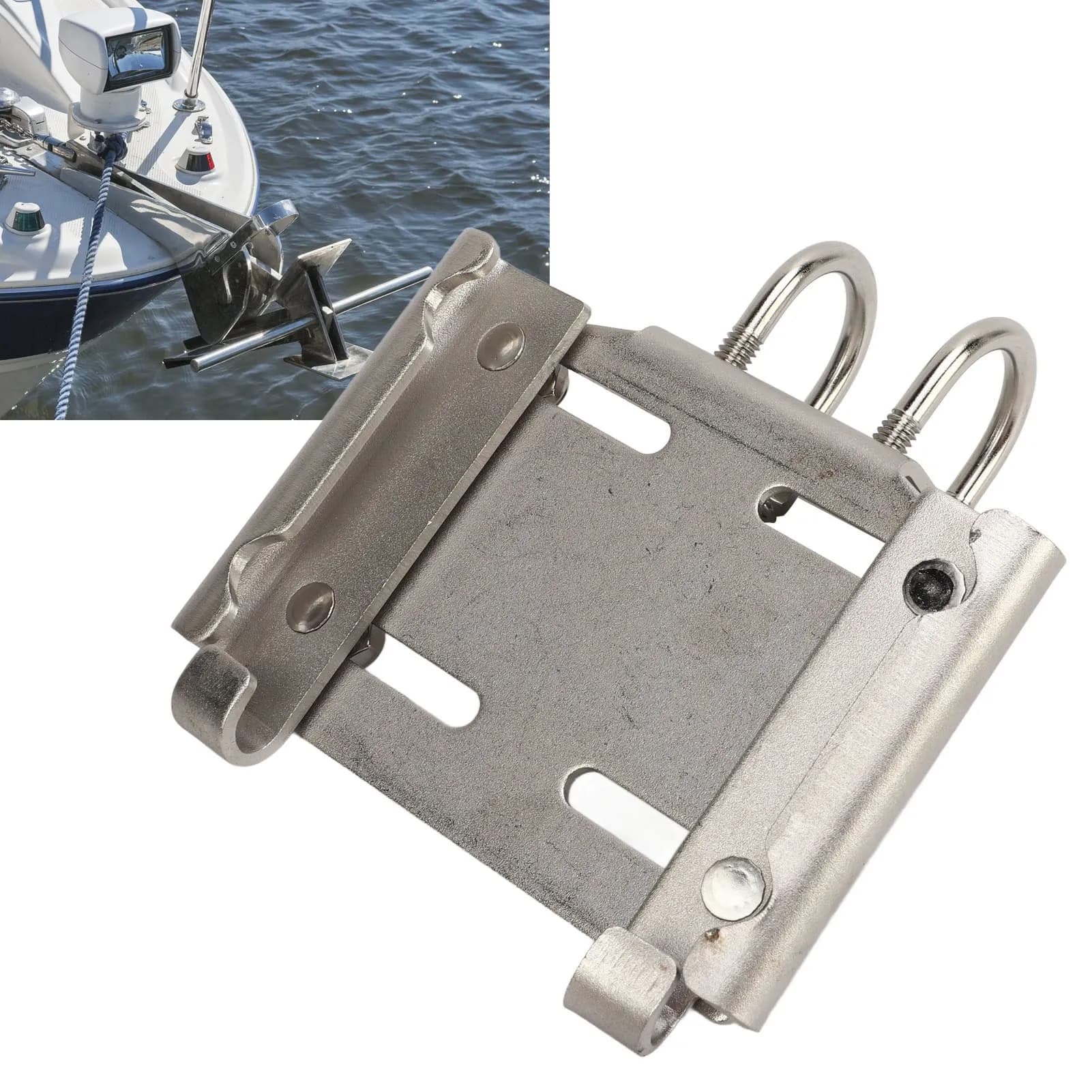 Rail Mount Anchor Bracket (304 Stainless Steel, 7/8 to 1 Inch, Round Tube Rail Installation) - For Boat/Yacht