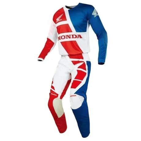 Set 2 Pezzi Honda Primavera/Autunno 2026, Maniche Lunghe e Pantaloni, Unisex, Casual, Asciugatura Rapida, Traspirante, Sportivo, Ciclismo, Moda