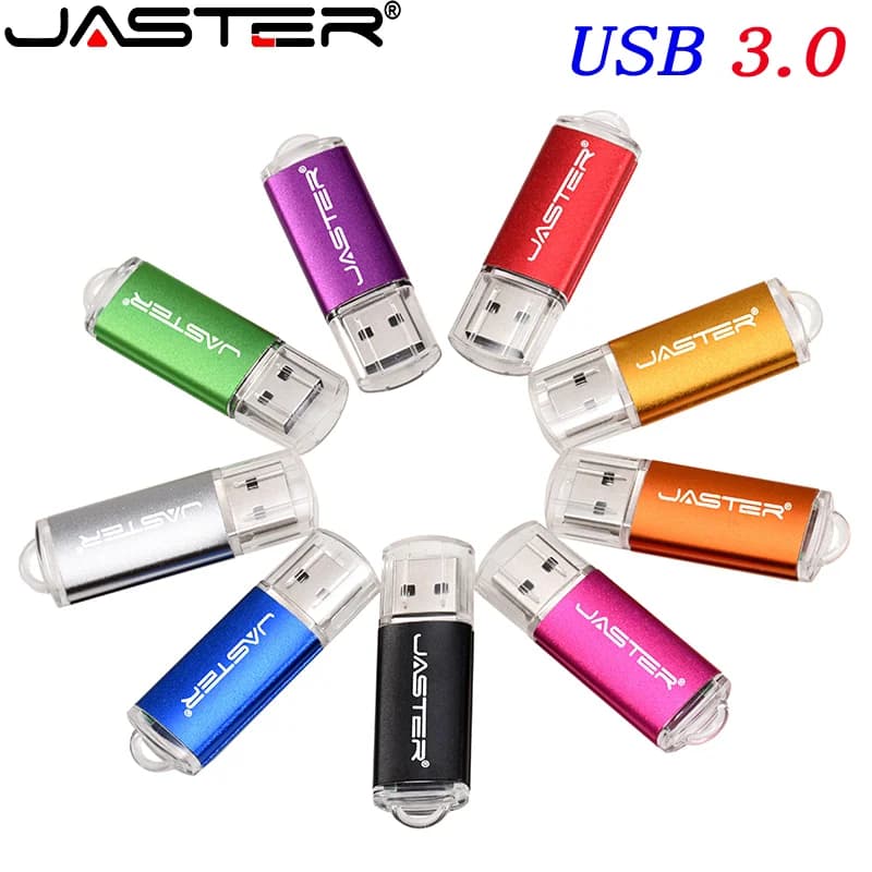 JASTER Chiavetta USB 3.0 in plastica 128 GB Portachiavi Pen Drive 64 GB per laptop Memoria USB 32 GB Mini regalo aziendale creativo 16 GB