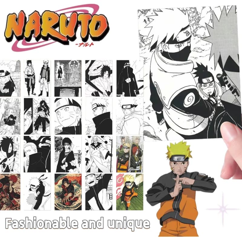 Nuovi adesivi creativi Naruto, decorazioni portatili e da scrivania con personaggi dei cartoni animati dall'aspetto accattivante, regalo di adesivi per diari di studenti