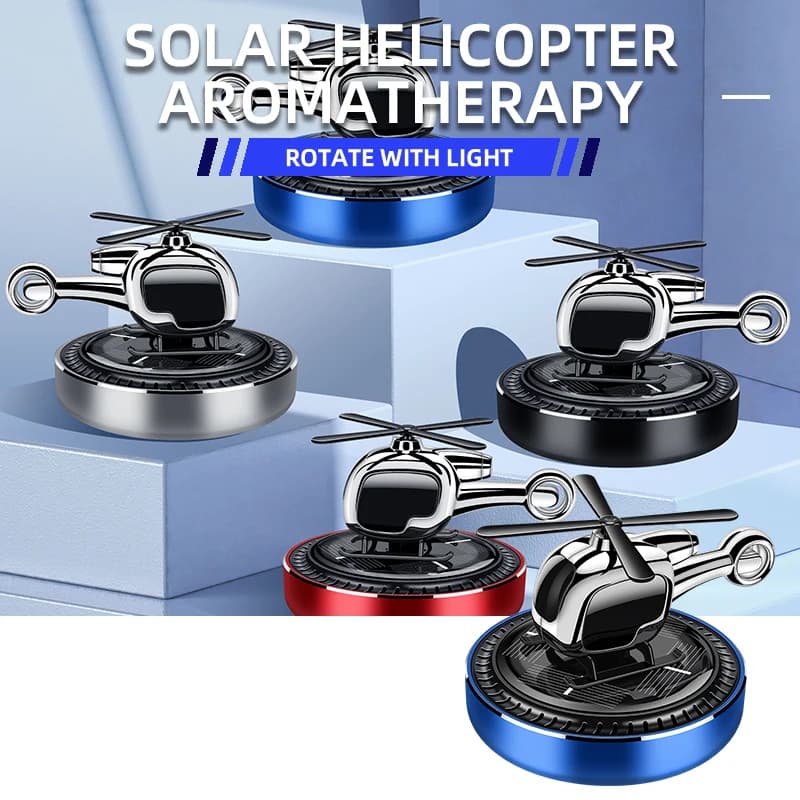 1 Deodorant Piece for Solar Energy Auto, Helicopter Shape Rotating Decoration for Central Console, Aromatherapy for Dashboard